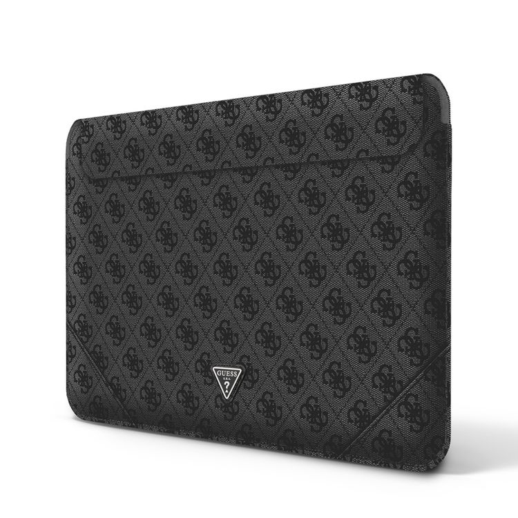 CG Mobile Guess GUCS14P4TK  4G Uptown PU Computer Sleeve with Metal Triangle Logo 14" Protection Bag for or Macbook / Laptop up to 14 inches, Suitable for Outdoor - Black