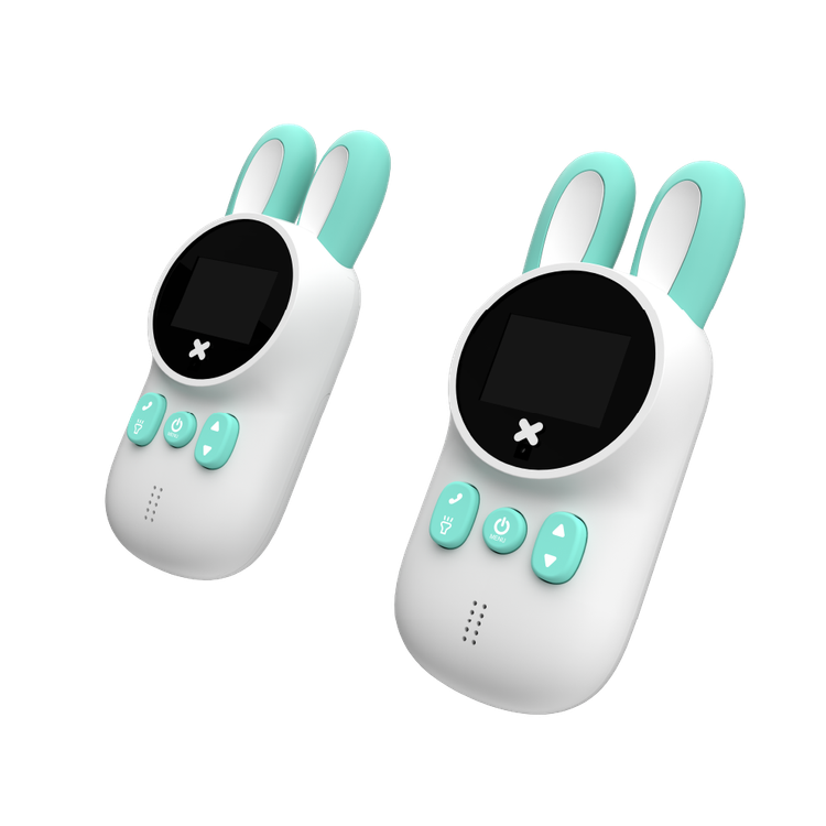 لعبة وكي توكي من بورودو للأطفال بأجهزة راديو ثنائية الاتجاه مناسبة للأنشطة الداخلية والخارجية مع مصباح يدوي - أبيض