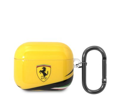 CG MOBILE Ferrari TPU Case with Double Layer Design Shockproof Case Cover Portable & Protective with Scratch Protection, Resistant to Damage Compatible with Airpods 3 - Yellow