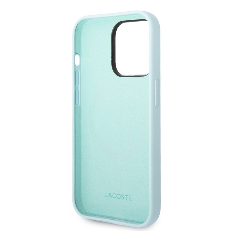 Lacoste iPhone 15 Pro For HC Magsafe Silicone Croc Logo - Blue