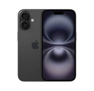 Apple iPhone 16 with 128GB Capacity, 6.1‑inch Screen Size, USB-C Connector Type, 6‑Core CPU, 5‑Core GPU, 5G Network Technology, Splash, Water & Dust Resistant, Middle East Version - Black