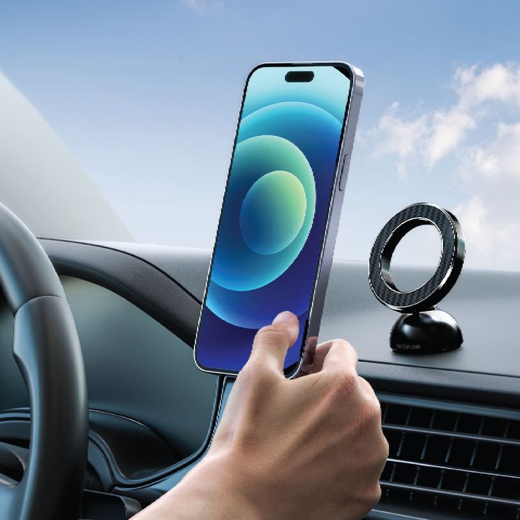 Green Lion MagPlus Phone Holder for iPhone 12-16 & MagSafe Cases, Powerful Magnet, Secure & Stable, Easy to Use - Black