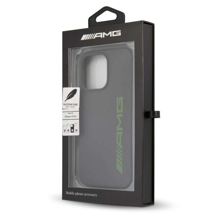 CG MOBILE AMG Liquid Silicone Case with Big Logo Compatible for iPhone 13 Pro (6.1") Easy Access to All Ports, Shock-Absorption, Anti-Scratch, & Drop Protection