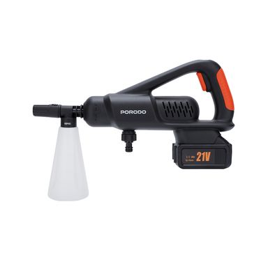 بورودو آلة غسيل سيارات 6 في 1 بدون فرشاة مع تحكم في السرعة، طرف رش متعدد الوظائف، توصيل مياه بثلاث نقاط، ضغط قابل للتكيف - أسود