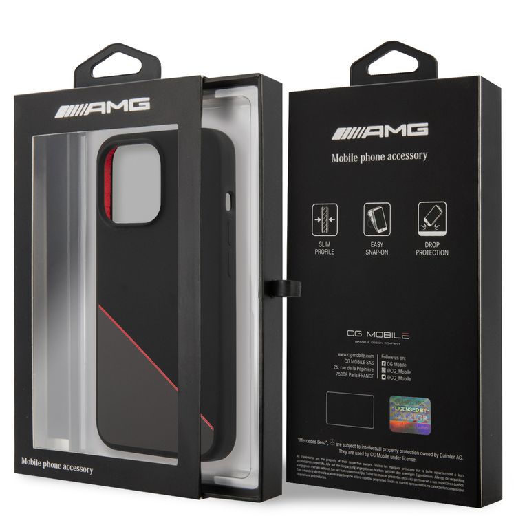 CG MOBILE AMG Liquid Silicone Two Tones Line Compatible for iPhone 13 Pro (6.1") Easy Access to All Ports, Shock-Absorption, Anti-Scratch, & Drop Protection