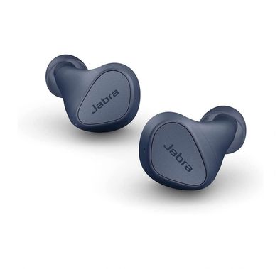 سماعات أذن جابرا إليت ٤ لاسلكية حقيقية، إلغاء الضوضاء النشط، حتى ٣.٥ ساعة وقت شحن، حتى ٢٨ ساعة عمر البطارية، حتى ١٠ متر نطاق البلوتوث - أزرق داكن