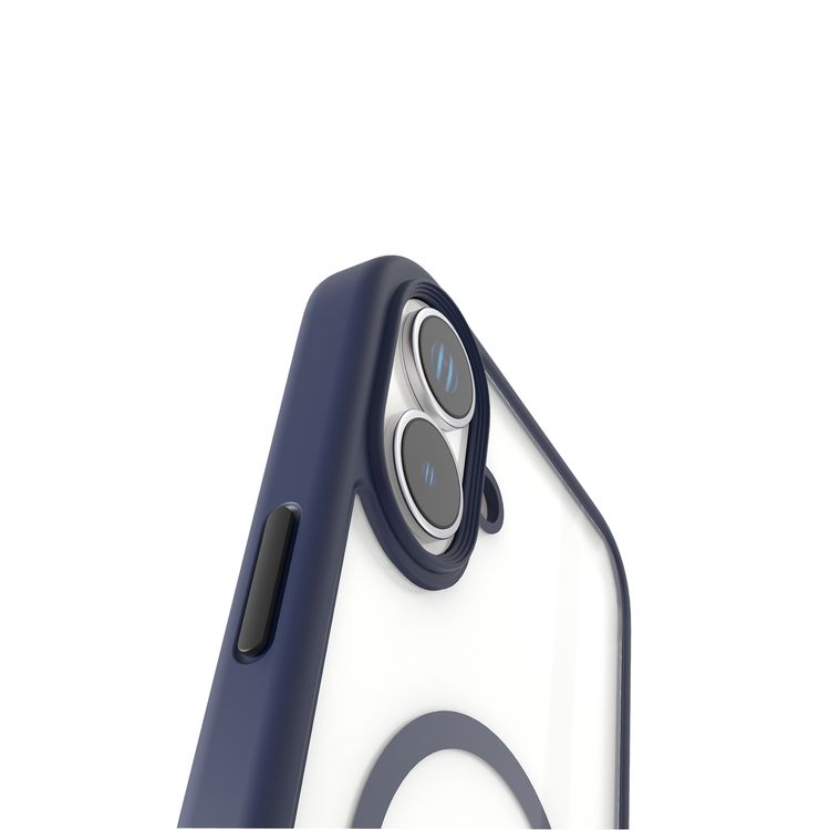 Levelo MagSafe Solo Case for iPhone 16 Plus, Clearview Technology, 3H Scratch Resistance, Hybrid Construction - Deep Blue