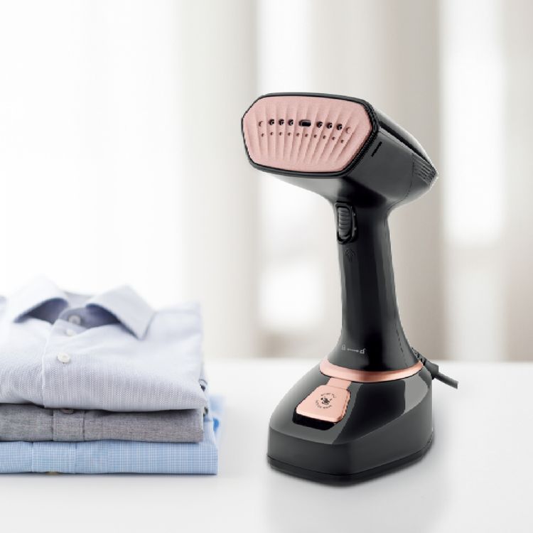 مكواة بخار محمولة سريعة الحرارة من بورودو، قابلة للتعديل مع مؤشر LED - وارتفع الذهب