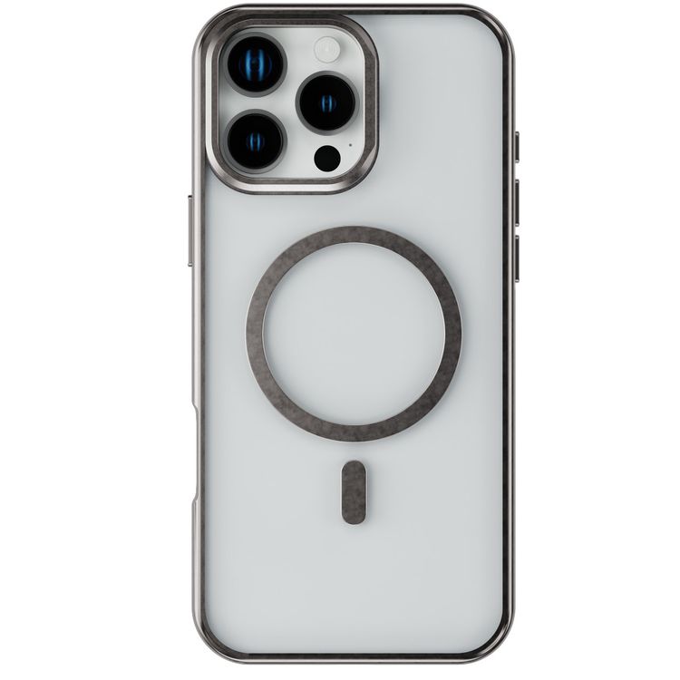 كفر حماية Levelo Elio PC مع حامل حلقي للكاميرا لهاتف iPhone 16 Pro Max، حامل مدمج، متوافق مع MagSafe - تيتانيوم