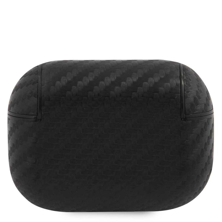 جراب CG Mobile BMW M Collection PC PU Carbon مع شعار معدني متوافق مع AirPods Pro - أسود