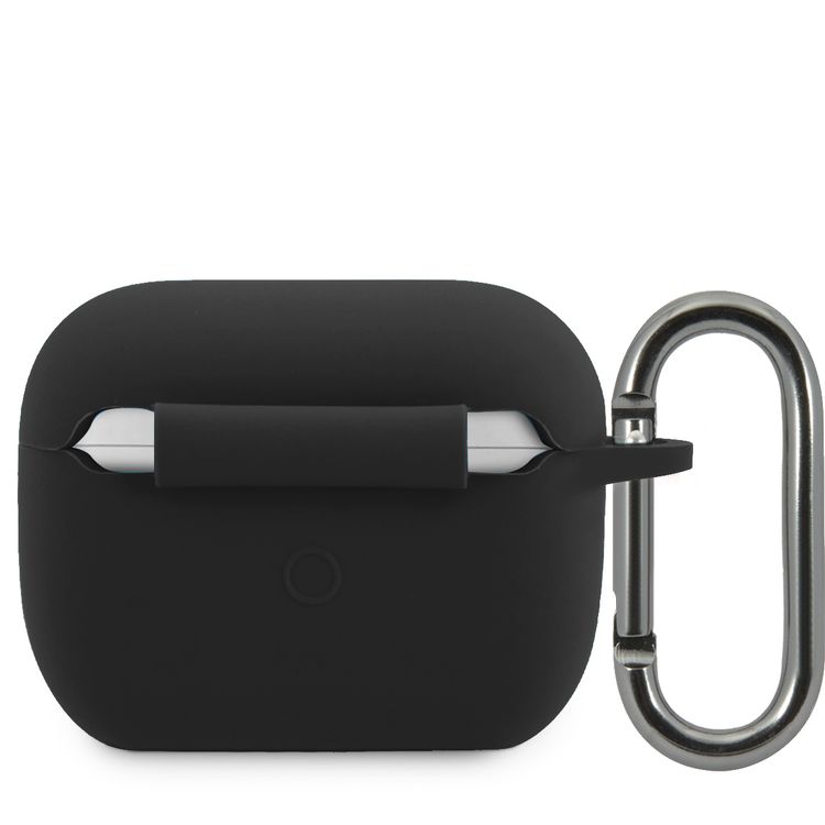 Lacoste Liquid Silicone Airpods Case with Glossy Printing Logo AirPods Pro - Black