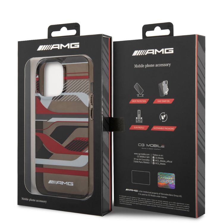 AMG AMHCP13X2EBOO PC/TPE Hard Case Compatible with iPhone 13 Pro Max - Orange/Black