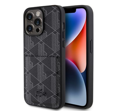 Lacoste iPhone 15 Pro Max For HC PU with Card Slot The Blend Monogram - Black
