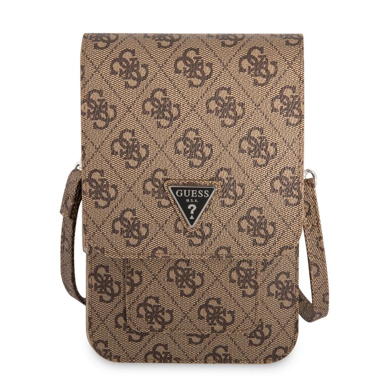 Guess GUWBP4TMBR Wallet 4G Triangle, Suitable for Outdoor, Business, Office, School Officially Licensed - Brown