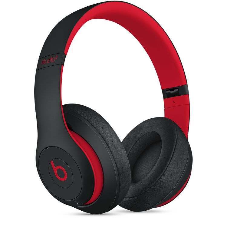 Beats Studio 3 Wireless Headphone A1914-DRD Studio 3 Wireless Headphone Sky line Collection, Active Noise Cancelling - Black / Red