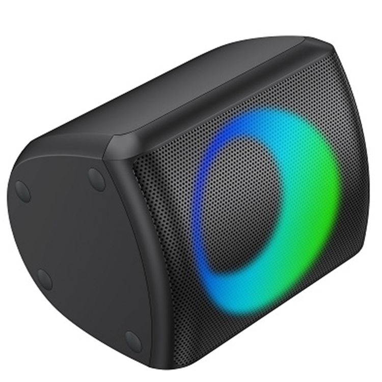 Monster Musicbox Bluetooth Speaker with RGB Color Lighting Effects, IPX5 Water Resistant, USB-C Charging Port, Bluetooth Version 5.3 - Black