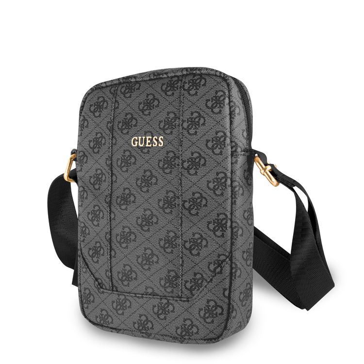 حقيبة جانبية من غيس ( GUTB8G4GFGR) حقيبة كمبيوتر لوحي 4G PU بشعار معدني كبير 8 "- رمادي