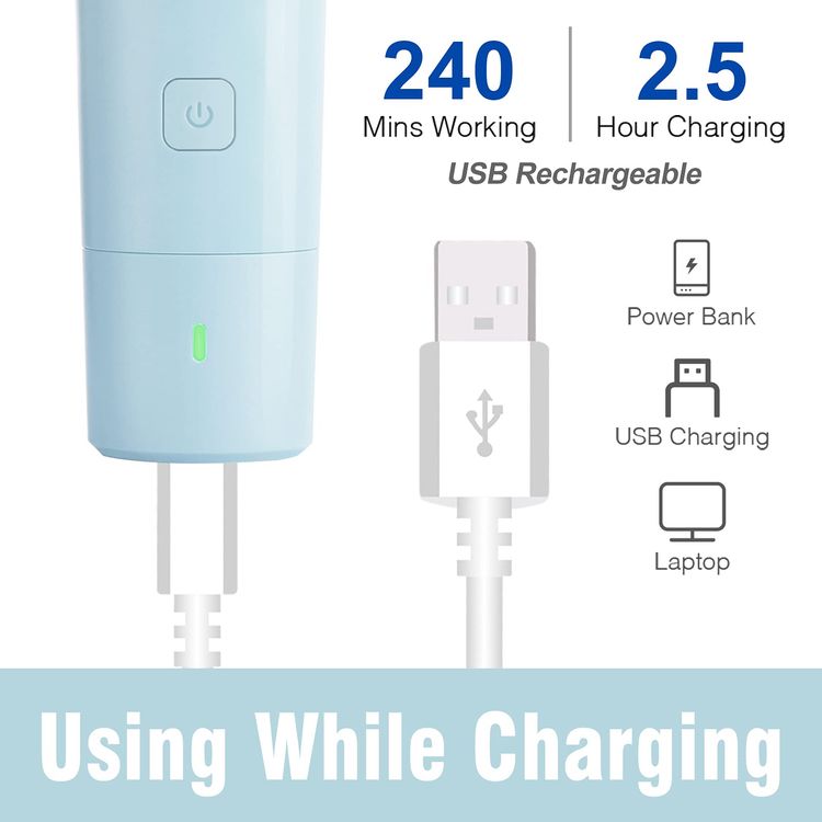 Xiaomi Lusn Waterproof Rechargeable Kids Hair Clipper Blue