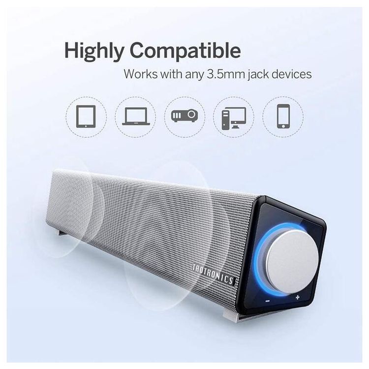 TaoTronics TT-SK018 Mini Soundbar - Gray