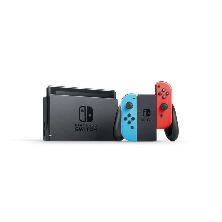 جهاز Nintendo Switch (موديل OLED) - Joy Con باللون الأحمر النيون والأزرق النيون