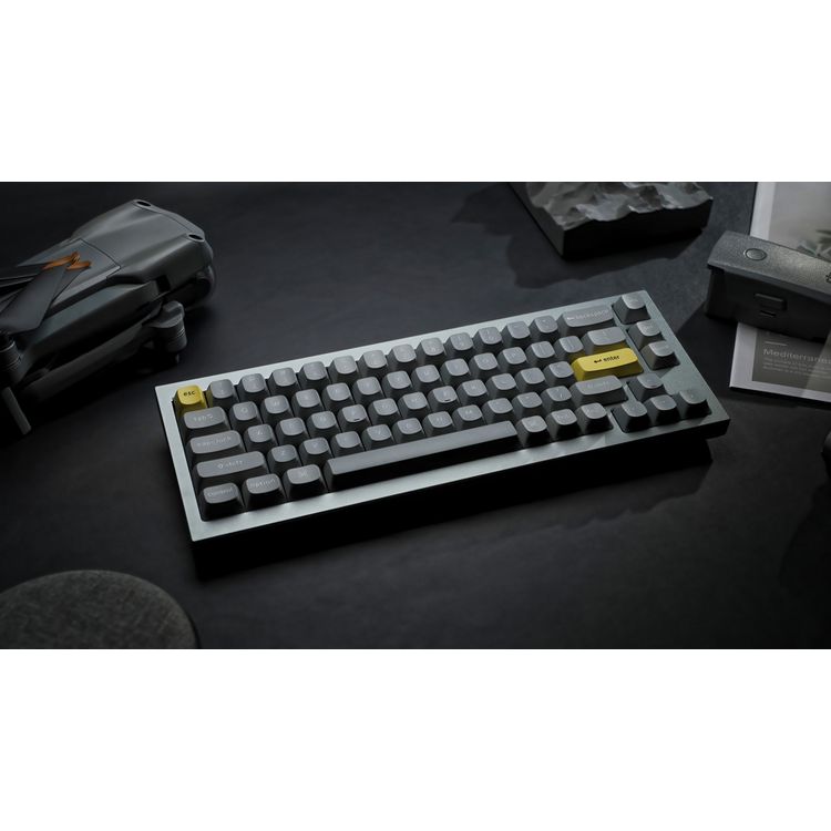 Keychron Q2 QMK Custom Mechanical Keyboard with RGB, Knob Red Switch and Costom Hotswappable Compatible with Mac & Windows - Grey