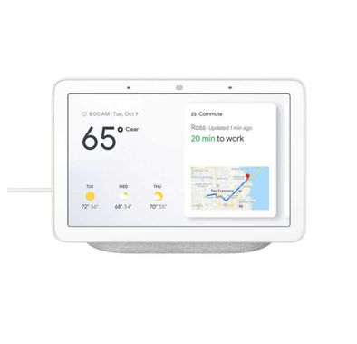 جوجل GA00516-US Home Hub مع شاشة عرض ذكية لمساعد Google مع مساعد Google / اتصال Wi-Fi والبلوتوث اللاسلكي - الطباشير