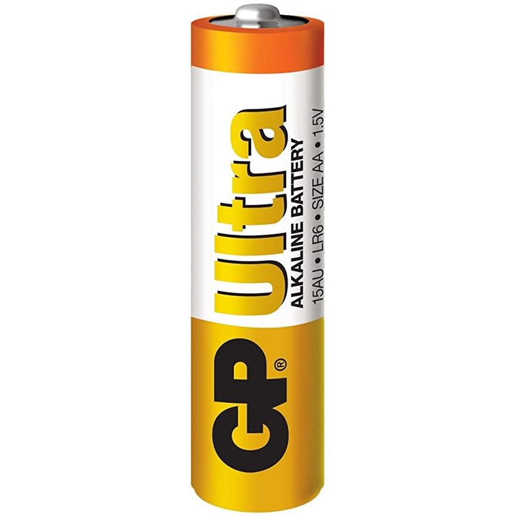 GP Batteries Ultra Alkaline AA Battery 4-Pieces - White