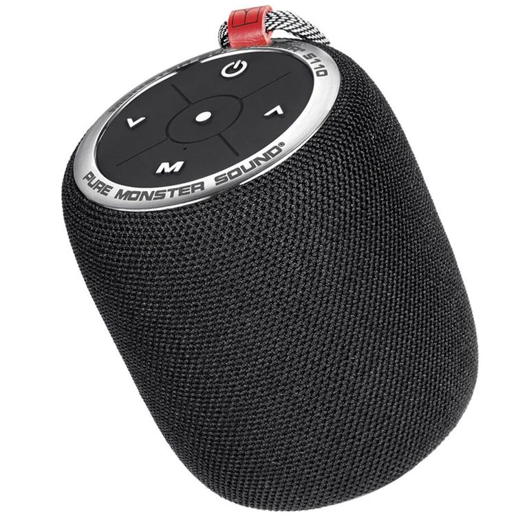 Monster S110 Superstar Portable Bluetooth Speaker, IPX5 Waterproof Level, USB-C Charging Port, 1500mAh Battery Capacity - Black