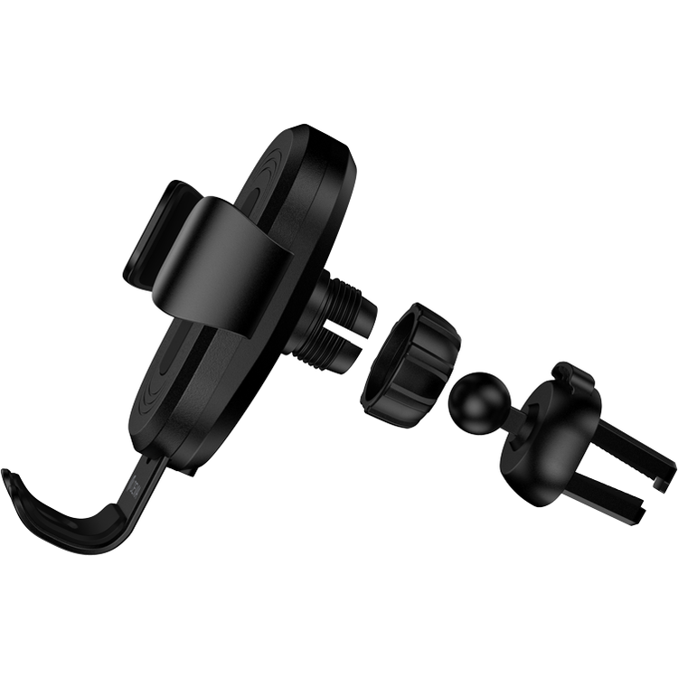Devia Gravity Sensor Car Air Vent Wireless Charger Phone Holder (10W) - BK