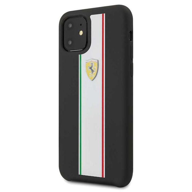 CG MOBILE Silicone Phone Case On Track & Stripes Compatible for iPhone 11 (6.1") Drop Protection Mobile Case Officially Licensed - Black