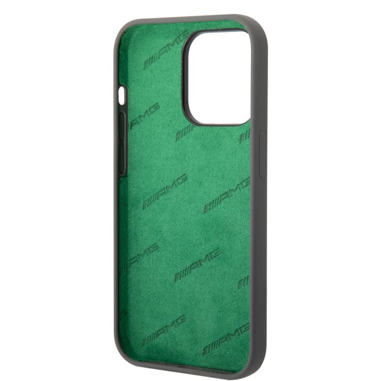 AMG Liquid Silicone Case with Colorful AMG Logo Bumper ProtectioniPhone 14 Pro Compatibility - Green