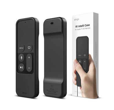  إيلاغو جراب R1 Intelli متوافق مع جهاز ابل تي في سيري ريموت 4K / الجيل الرابع - تقنية المغناطي وامتصاص الصدمات ، أسود