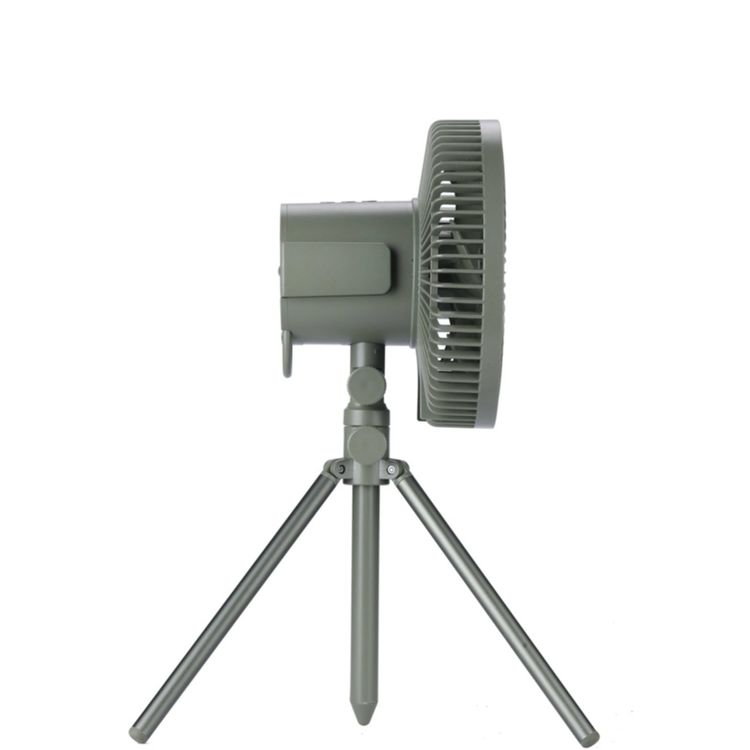 مروحة تخييم خارجية من بورودو لايف ستايل مع جهاز تحكم عن بعد وإضاءة LED بقدرة 10000 مللي أمبير في الساعة - أخضر