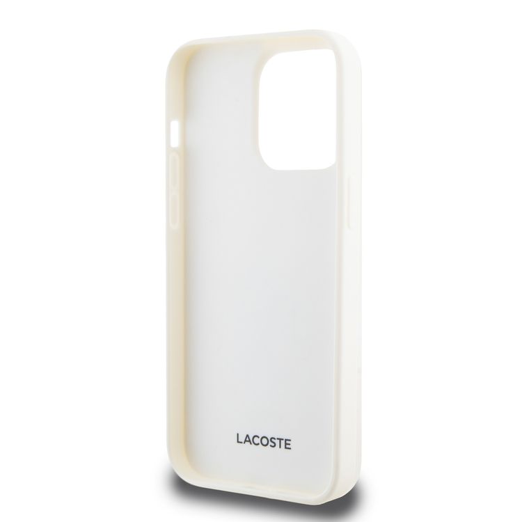 Lacoste iPhone 15 Pro Max For HC PU with Card Slot The Blend Monogram - White