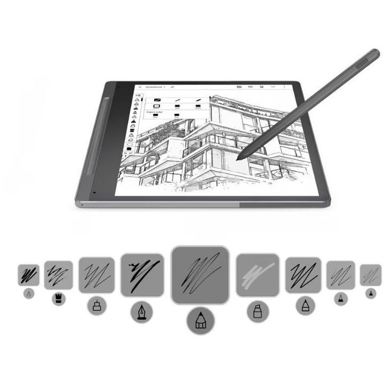 تابلت لينوفو الذكي الورقي [64 جيجابايت واي فاي] - رمادي