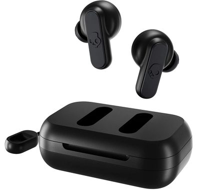 Skullcandy Dime True Wireless Earbuds with Microphone,12-hours Battery Life, IPX4 Sweat & Water Resistant, Secure Noise Isolating Fit, Auto Connect Buds  - True Black