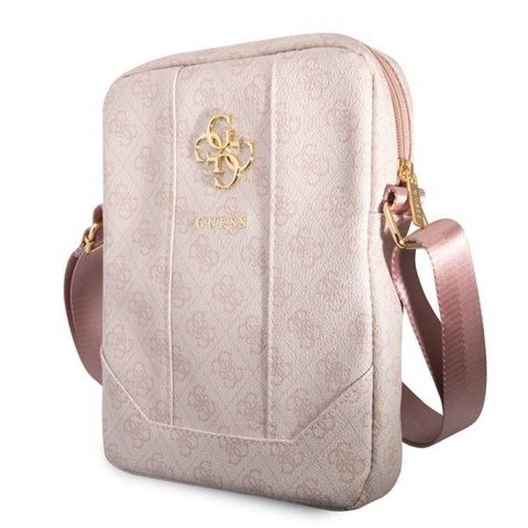 Guess 4G PU Tablet Bag with Big Metal Logo, Designed for 10"  Notebook  - Pink