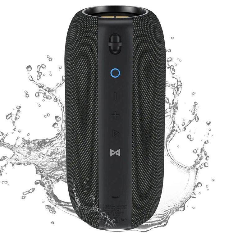 Monster S320 Superstar Portable Bluetooth Speaker with True 360° Stereo, Wireless Dual Pairing, IPX7 Waterproof Level, Voice Control - Black
