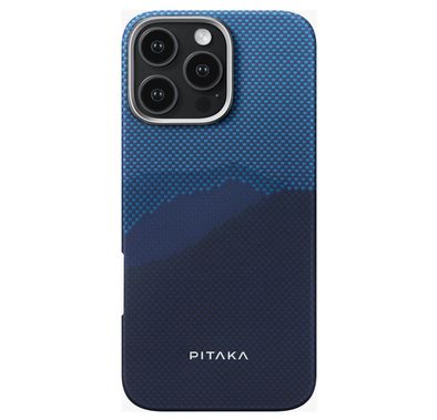Pitaka Tactile Woven Ultra Slim Case for iPhone 16 Pro Max, Woven Touch, Compatible with MagSafe, Raised Camera Lip - Over the Horizon