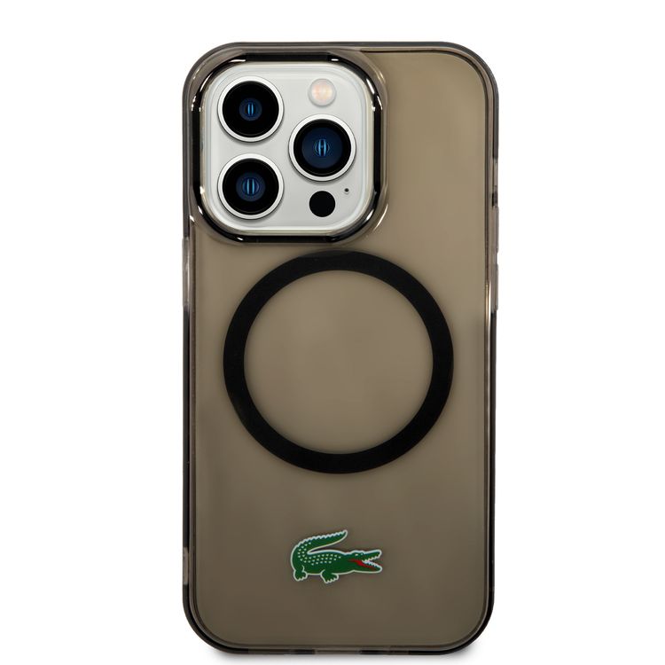 Lacoste HC MagSafe Transparent Case for iPhone 15 Series  - Black - iPhone 15 Pro
