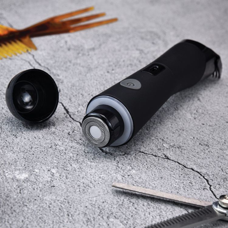 Green Lion 2 in 1 Groin Body Cordless Beard Trimmer and Shaver - Black