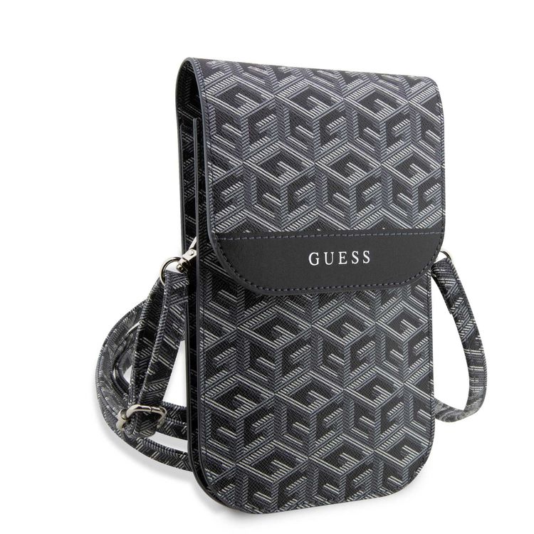 Guess Gcube Stripe Wallet Bag - Black