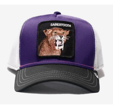 قبعة جورين بروس The Sabertooth Tiger للجنسين من Trucker - أرجواني