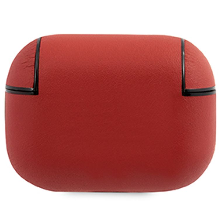 CG Mobile Ferrari FESAPLERE No Track Leather case With Metal Logo for Airpods Pro Officially Licensed , High-Quality material , Dust Proof , Compatible with Airpods Pro- Red