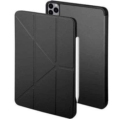 Viva Madrid Elegante Folio Case With Apple Pencil Holder, Multi-Fold Integrated Stand, Anti-Scratch Protection Support Apple Pencil Charging for iPad Pro 11inch - Black