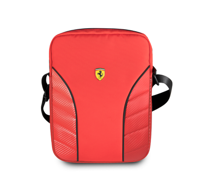 سي جي موبايل فيراري سكوديريا حقيبة تابلت 10 بوصة مع حزام كتف قابل للتعديل ، سهلة الحمل ، حقيبة تخزين محمولة مناسبة للخارج ، العمل ، المكتب ، المدرسة ، خفيفة الوزن نحيفة ، مرخصة رسميًا - احمر