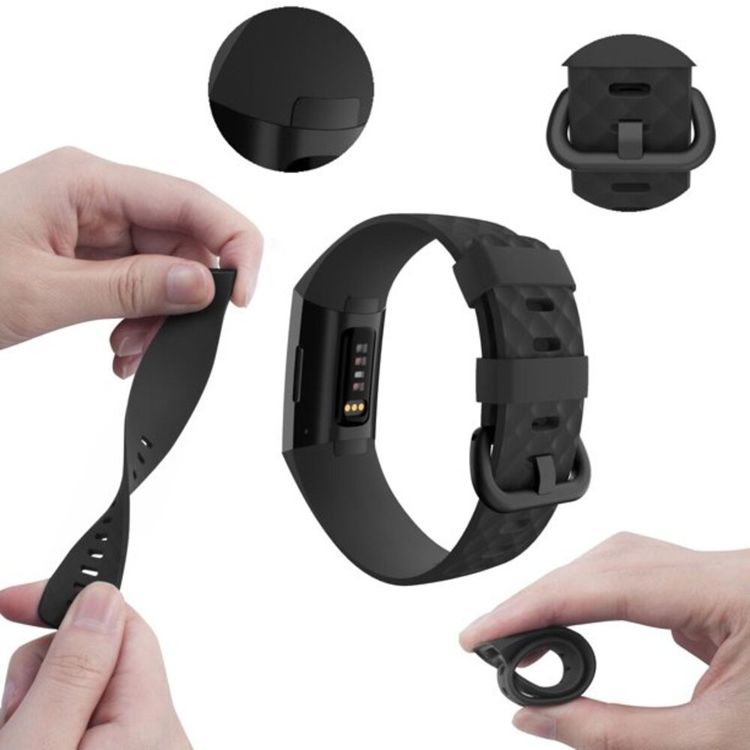 Fitbit Classic Band for Charge 3 or 4 - Black(Large)