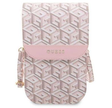 Guess Gcube Stripe Wallet Bag - Pink