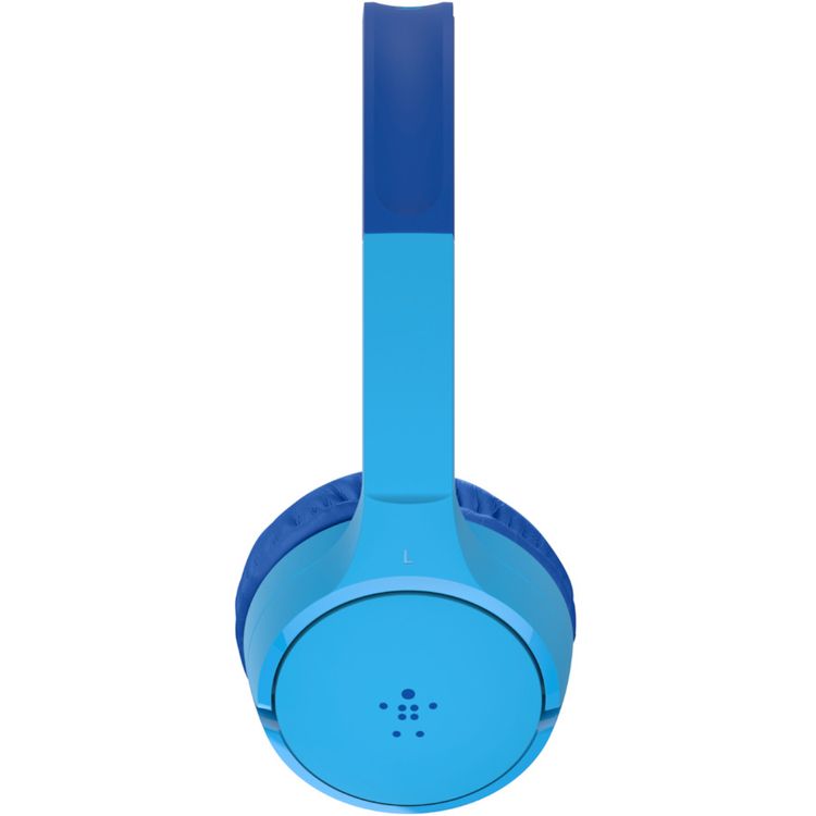  سماعات رأس بلكين ساوندفورم ميني لاسلكية فوق الأذن مع ميكروفون مدمج مناسب للأطفال بقدرة 85 ديسيبل وعمر بطارية يصل إلى 30 ساعة وعقال ناعم وقابل للتعديل - ازرق