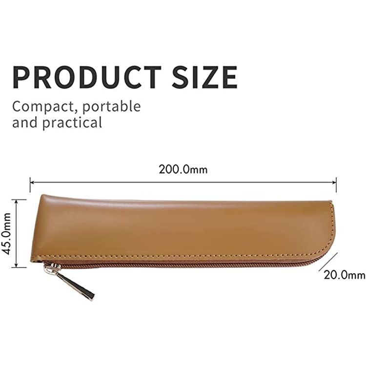 اها ستايل حقيبة تخزين جلد PU لقلم قلم ابل  1 & 2 - بني